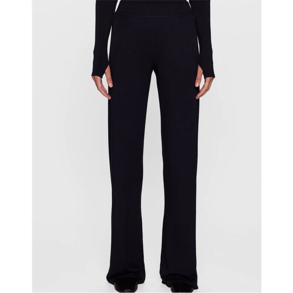 BLEUSALT Black Cindy Mid Rise Straight Leg Pant 2